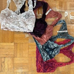Free People lace bralettes